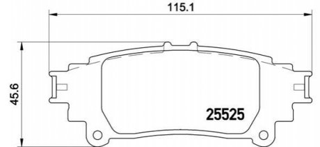 Комплект тормозных колодок BREMBO P83132 (фото 1)