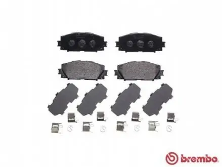 Комплект гальмівних колодок передн, DAIHATSU CHARADE VIII GREAT WALL C30, VOLEEX C10 LEXUS CT TOYOTA PRIUS C, YARIS, YARIS / VIOS 1.0-1.8H 01.05 BREMBO P83141