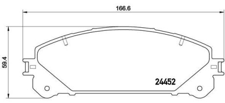 Колодки гальмівні дискові передні, комплект BREMBO P83145