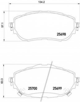 Гальмівні колодки дискові BREMBO P83150