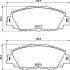 Фото Комплект гальмівних колодок передн, TOYOTA COROLLA, PRIUS PHV, YARIS CROSS 1.5-1.8H 01.16 BREMBO (P83175) зображення 1