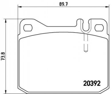 Тормозные колодки, дисковый тормоз.) BREMBO P85007 (фото 1)