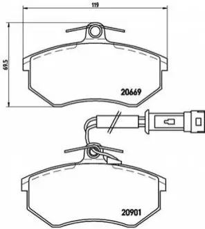 Тормозные колодки, дисковый тормоз.) BREMBO P85016