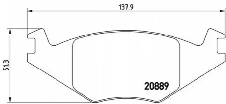 Комплект гальмівних колодок передн, SEAT CORDOBA, IBIZA II VW GOLF II, JETTA II, PASSAT B1, POLO, POLO CLASSIC, POLO II 1.0-1.9D 08.80-10.02 BREMBO P85019