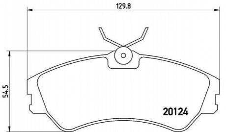 Гальмівні колодки, дискове гальмо (набір) BREMBO P85028 (фото 1)