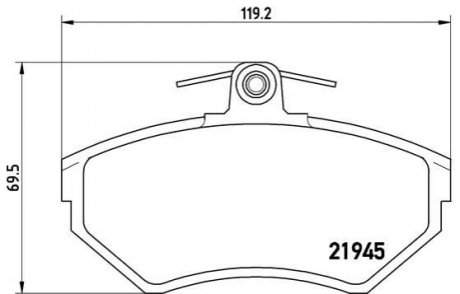 Тормозные колодки, дисковый тормоз.) BREMBO P85032