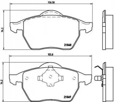 Тормозные колодки, дисковый тормоз.) BREMBO P85039