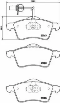 Тормозные колодки, дисковый тормоз.) BREMBO P85049