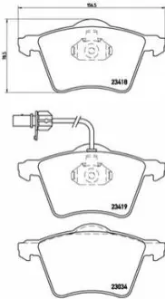 Тормозные колодки, дисковый тормоз.) BREMBO P85062