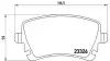 Комплект гальмівних колодок задн, BENTLEY FLYING SPUR VW PHAETON 3.0D-6.0 04.02-10.20 BREMBO (P85064) зображення 1