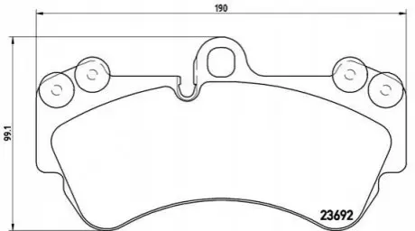 Комплект гальмівних колодок передн, MERCEDES G (W463) PORSCHE CAYENNE VW TOUAREG 2.5D-6.0 05.02-04.18 BREMBO P85069