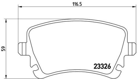 Гальмівні колодки, дискове гальмо (набір) BREMBO P85083