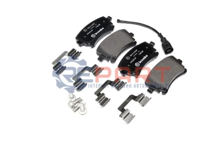 Комплект гальмівних колодок задн, VW CALIFORNIA T5 CAMPER, CALIFORNIA T6 CAMPER, MULTIVAN T5, MULTIVAN T6, TRANSPORTER T5, TRANSPORTER T6, TRANSPORTER T6 / CARAVELLE T6 1.9D-Electric 04.03-08.24 BREMBO P85083 Купити в Україні