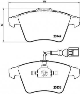 Гальмівні колодки дискові BREMBO P85 090