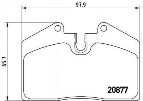 Гальмівні колодки, дискове гальмо (набір) - (8A0698451, 8A0698451A, 8A0698451B) BREMBO P85094