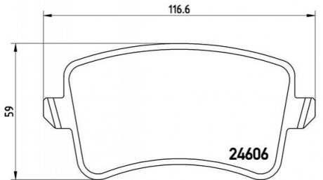 Гальмівні колодки дискові - P85 099 (8K0698451A, 8K0698451B, 8K0698451C) BREMBO P85099