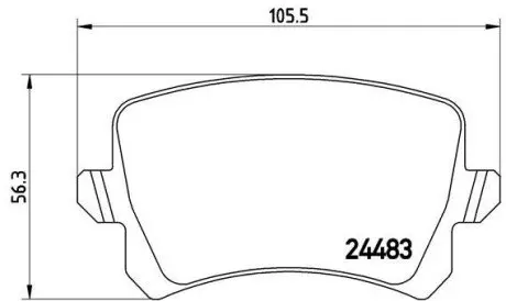 Гальмівні колодки - тюнінг, задн, дозвіл: Так, AUDI A6 C6, Q3, TT SEAT ALHAMBRA VW CC B7, GOLF V, GOLF VI, PASSAT ALLTRACK B7, PASSAT B6, PASSAT B7, SHARAN, TIGUAN 1.4-4.2 05.04-12.22 BREMBO P85109X