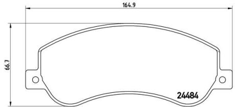 Гальмівні колодки, дискове гальмо (набір) BREMBO P85115