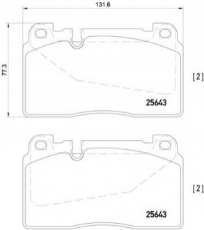 Гальмівні колодки BREMBO P85 123 (фото 1)