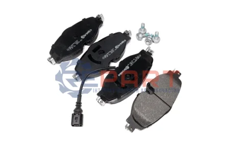 Колодки гальмівні (передні) Audi A3/Q2/Q3/Seat/Skoda Octavia/Kodiaq/VW Golf/Passat B8 12- (+датчик) BREMBO P85126 Купити в Україні