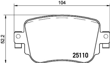 Колодки гальмівні (задні) Audi Q3/Skoda Octavia/Seat Leon/VW Golf/Sharan 12-/Passat B8/Caddy IV 14- BREMBO P85135X