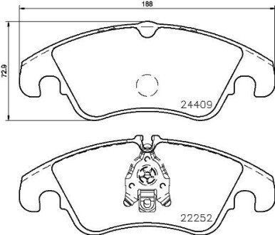 Тормозные колодки дисковые BREMBO P85145 (фото 1)