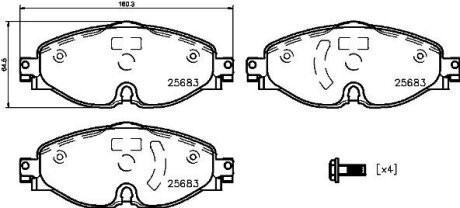 Тормозные колодки дисковые BREMBO P85147