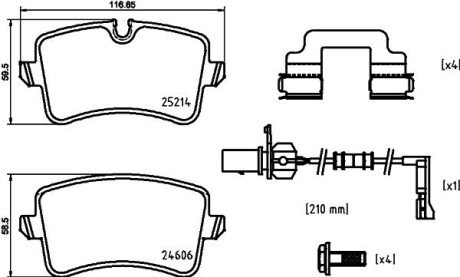 Тормозные колодки дисковые BREMBO P85150 (фото 1)