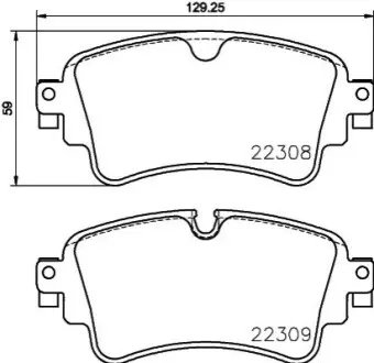 Колодки гальмівні (задні) Audi A4/A5/Q5/Q7 2.0 TFSI/TDI/3.0 TDI 15- (TRW) BREMBO P85154X