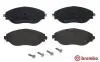 Комплект гальмівних колодок передн, AUDI Q3 CUPRA FORMENTOR VW ARTEON, ARTEON SHOOTING BRAKE, GOLF ALLTRACK VIII, GOLF VIII, PASSAT ALLTRACK B8, PASSAT B8, TIGUAN 1.0-2.0D 08.14 BREMBO (P85166) зображення 1