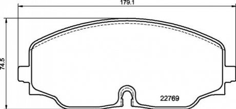 Комплект гальмівних колодок BREMBO P85176 (фото 1)