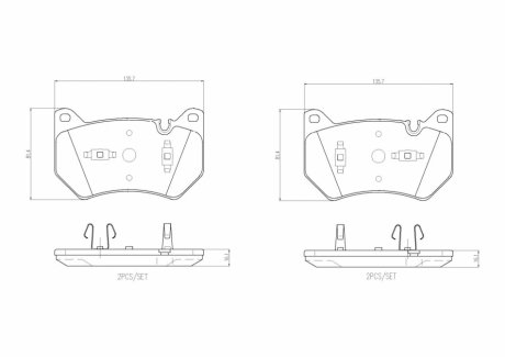 KLOCKI HAMULCOWE PRZOD BREMBO P85181