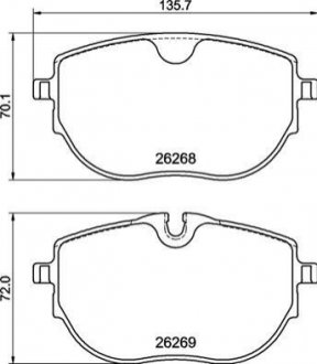 Комплект гальмівних колодок BREMBO P 85 187