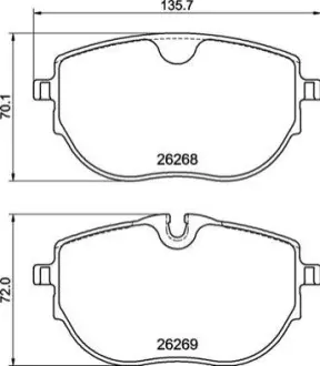Комплект тормозных колодок BREMBO P 85 187 Купить в Украине