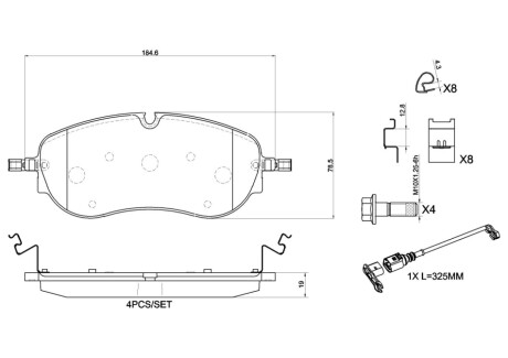 Автозапчасть BREMBO P85194