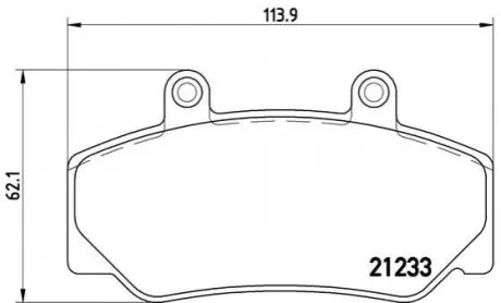 Комплект гальмівних колодок передн, VOLVO 740, 760, 780, 940, 960 2.0-2.9 08.81-07.95 BREMBO P86006