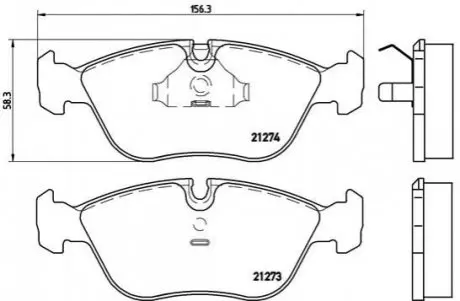 Тормозные колодки, дисковый тормоз.) BREMBO P86013