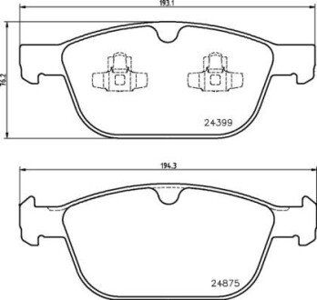 Тормозные колодки дисковые BREMBO P86023