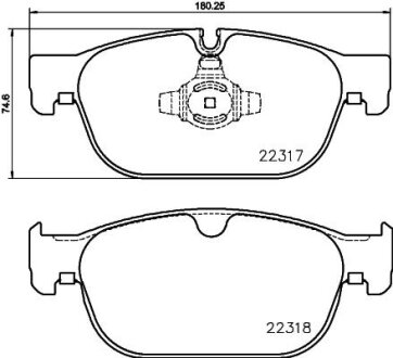 Гальмівні колодки (набір) BREMBO P86027