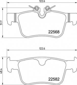 Колодки гальмівні дискові (комплект 4 шт) BREMBO P86030