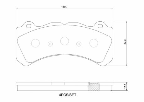 KLOCKI HAMULCOWE VOLVO ASIA S60 12/19-> / VOLVO S60 II (134) 04/10-12/19 / VOLVO S60 III (224) 02/19-> SZT BREMBO P86034 (фото 1)