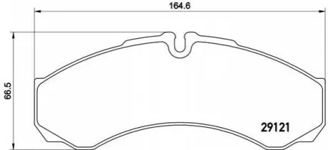 Колодки гальмівні (передні) Iveco Daily III 99-06 BREMBO PA6017