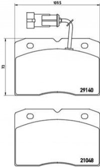 Тормозные колодки, дисковый тормоз.) BREMBO PA6020 (фото 1)