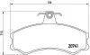 Комплект гальмівних колодок, дискове гальмо BREMBO (PA6024) зображення 1