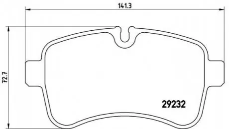 Комплект гальмівних колодок, дискове гальмо BREMBO PA6027
