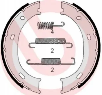 Тормозные колодки ручного тормоза BREMBO S50510