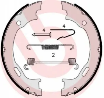 Гальмівна колодка MERCEDES M (W163) CHRYSLER 300C, PACIFICA DODGE CHALLENGER, CHARGER LANCIA THEMA 2.3-6.4 02.98 BREMBO S50515