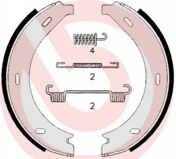 Тормозные колодки ручного тормоза BREMBO S50517
