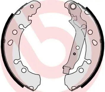 Колодки гальмівні (задні) Toyota Yaris 05- (барабанні) (203.2x38) BREMBO S83513