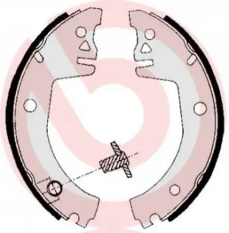 Гальмівна колодка SKODA FAVORIT, FAVORIT FORMAN 1.3 05.89-06.97 BREMBO S85512